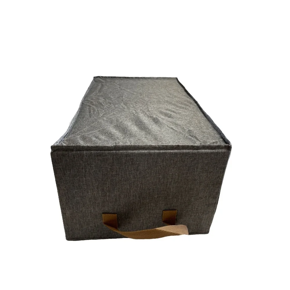 Foldable Storage Rectangular Bins Fabric.3 Pack Dark Grey. 11